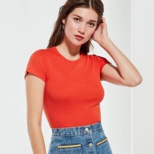 3 for $15! UO Orange Ribbed T-Shirt